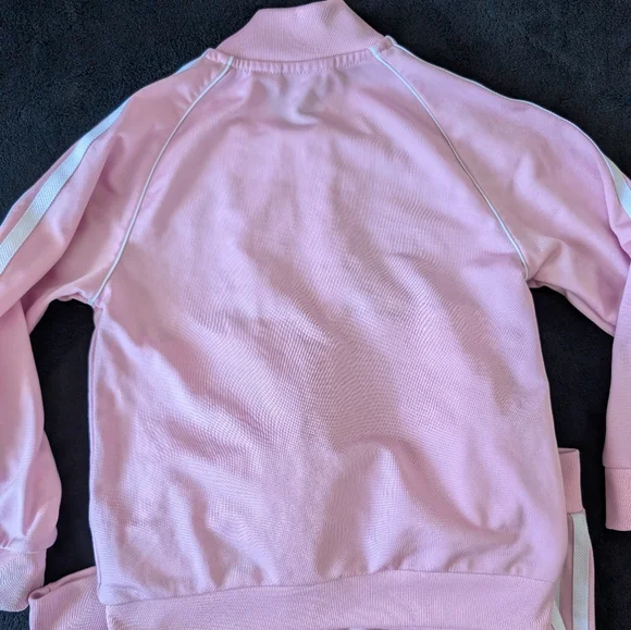 Adidas Pink Tracksuit with White Stripes - Picture 7 of 8